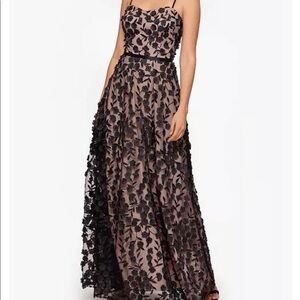 Xscape Black Floral Maxi Dress
